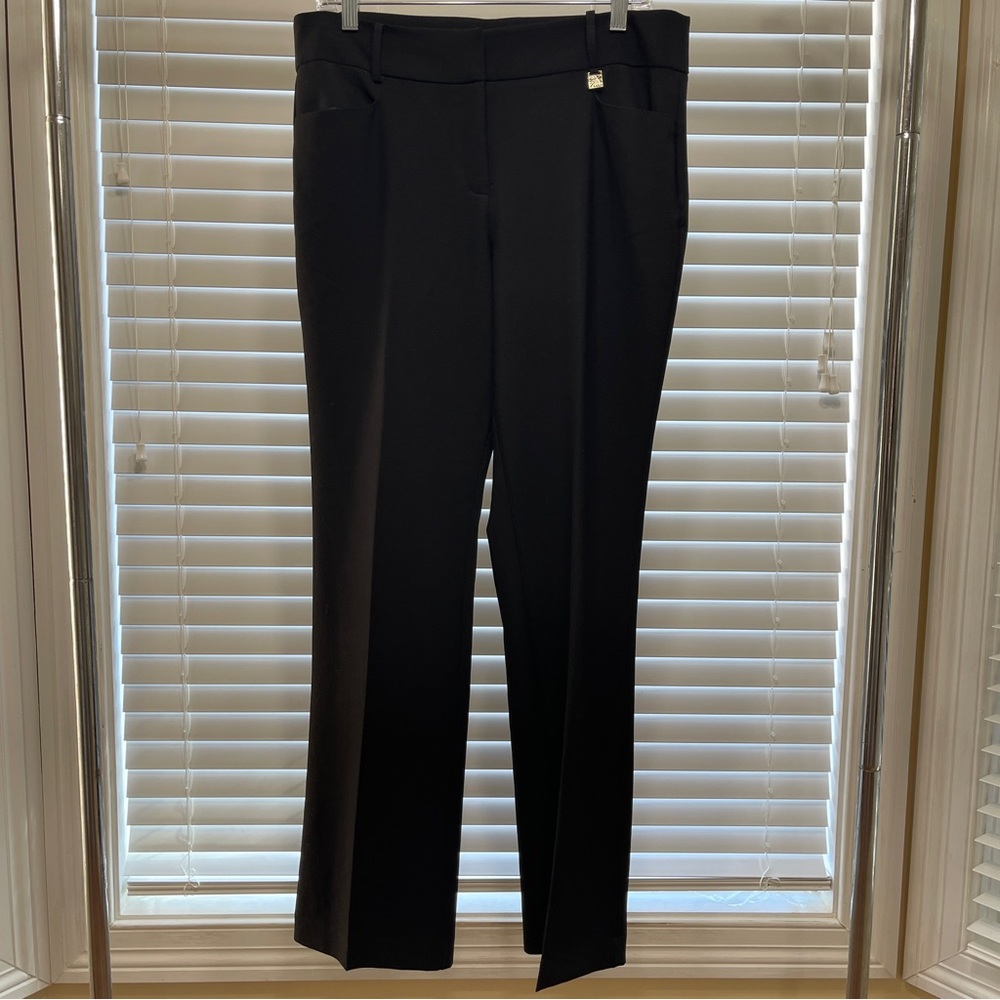 Anne Klein Black Straight Leg Pants